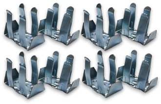 BricoShopping GANCIO PER ZOCCOLO DA CUCINA UNIVERSALE IN METALLO CLIP PER PIEDINI DELLA ZOCCOLATURA E ZOCCOLINO DI ALLUMINIO MONTAGGIO A SCATTO TIPO MOLLE DA AVVITARE BATTISCOPA MOBILE 8 PEZZI