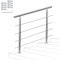 Fiqops Corrimano in acciaio inox, Ringhiera per scale esterni e interni 120 cm con 4 barre trasversali Ø 42 mm regolabile ad angolo per scale, giardino, ingresso casa, parapetto