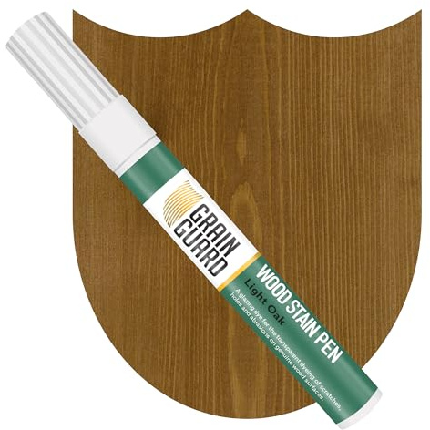 Grain Guard Wood Stain Touch-Up Marker Pens | Light Oak | for Touching Up & Staining Scratches, Scuffs, Marks & Dents | Ideal for Wooden Floors, Furniture, Doors, Windows | Fast Drying & Waterproof
