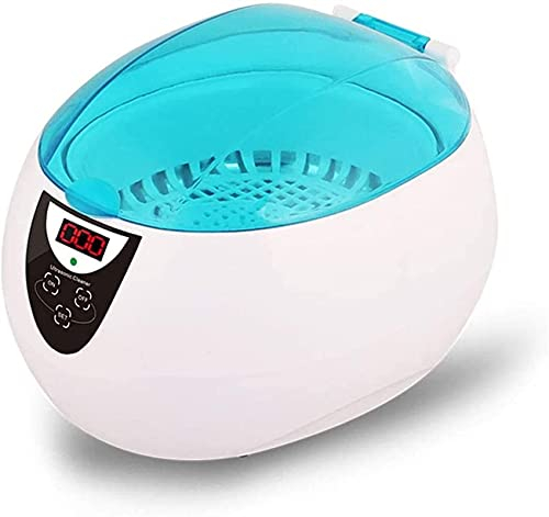 Pulitore ad ultrasuoni Piccola Macchina per la Pulizia ad ultrasuoni Pulitore ad ultrasuoni per Uso Domestico Gioielli Orologi Anelli Collana Protesi Monete Detergente per Occhiali