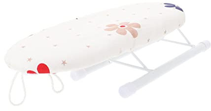 Ciieeo Mini Planche à Repasser à Manches Beige, Résistante à Haute Température, Légère en Tissu et Acier, pour Hôtel et Voyage, 1pc Pratique et Créative