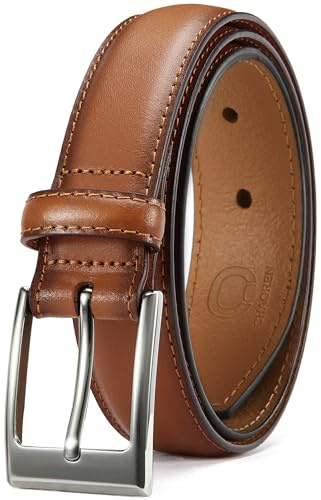 CHAOREN 3cm Ledergürtel Herren, Gürtel Herren Leder für Business und Formelle Anlässe, Anzuggürtel Perfekter zu Männer Businessschuhe