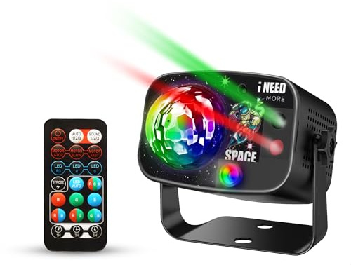 Discokugel LED‑Partylicht, musik‑ und sprachgesteuertes DJ‑Bühnenlicht, RGB‑LED‑Blitzlicht mit Fernbedienung, Lichteffekte für Karaoke, Party, Hochzeit, Halloween, Weihnachten
