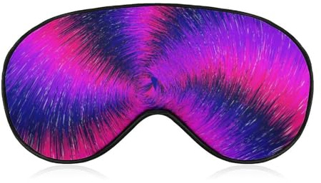 Bequemer Augenschutz für die Nacht, abstrakte Spirale, Batikmuster, Wirbel, Pink, Blau, Lila, Augenabdeckung, weiches elastisches Band für Damen und Herren