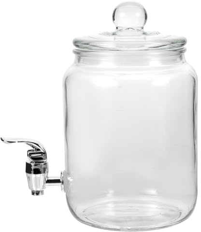 iplusmile Brocca in Vetro Per Cold Brew Contenitore Per Bevande Con Rubinetto in Abs Barattolo Per Conservazione Del Vino e Succhi Di Frutta Per Uso Interno Ed Esterno Mantiene Liquido Fresc
