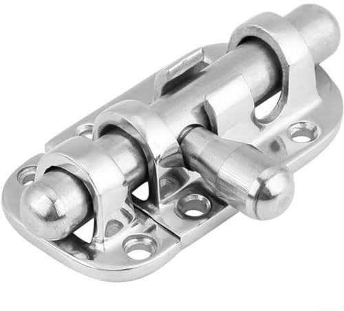 Fauhapyway Serratura a perno cilindrica scorrevole 316 per porte di barche, finestre, accessori hardware resistenti 60 mm/90 mm/110 mm, nero (110 x 39)