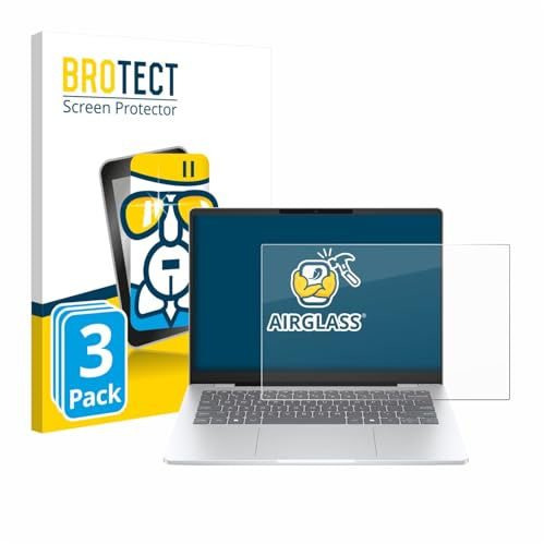 BROTECT (3 Stück Schutzglas für HP OmniBook 7 14 Laptop AI Schutzfolie Made in Germany Panzer Folie Glas Displayschutz [ 9H, Anti-Fingerprint]
