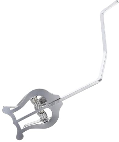 MAGICLULU Marching Lyre Clamp Wear-resistant Music Score Holder Silver Metal Plating Simple Stylish Design for Baritone Horn and Tuba for Portable Brass Instrument Use