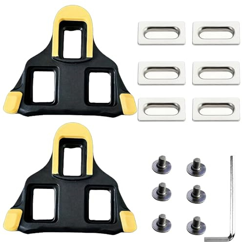 InYoHui SPD-SL Cleats | inklusive Titanstahlschrauben, kompatibel mit SH10/SH11/SH12, für Road Bike und Indoor Cycling