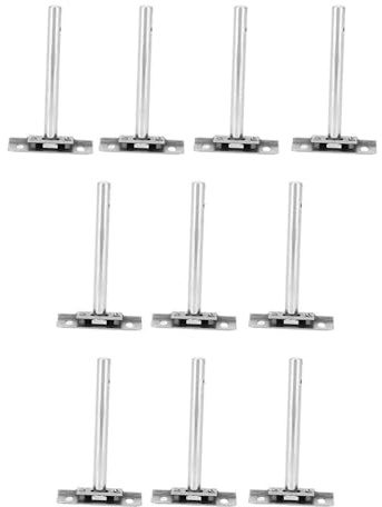 Supporti Mensola a Scomparsa 5 Pollici, Kit 10 Pezzi in Acciaio Laminato a Freddo - Fissaggio Solido, Trattamento Nichelato Antiruggine, Mensole Galleggianti Versatili