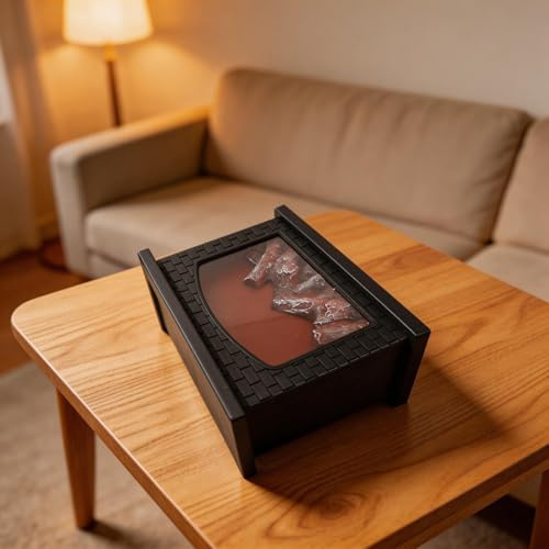 GANCEI LED Kaminlampe Realistischer Flammeneffekt USB/Batteriebetrieben ABS Tischdeko für Zuhause Wohnzimmer Schlafzimmer