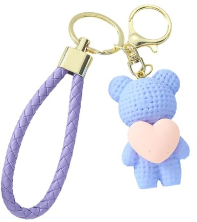 Bear Keychain, Bear Backpack Keychain 3D Ornaments Hänge Nyckelringar | -tema Förtjusande kul Dekorativ Söta tillbehör Barnfestfavoriter för handväska Väska Charmhäng