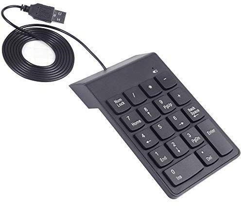 Kadaon Numeric Keypad, USB Teclado numérico, USB 18 Clave número Teclado numérico Teclado para portátil/Notebook PC Ordenador