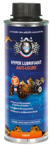 ERC – [Hyper Lubrifiant Moteur Anti-Usure] | Additif Huile | Optimise les performances moteur | Forme un film de protection sur l’ensemble du moteur grâce à la Nanotechnologie | 250 ml