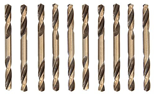 Utoolmart 4,2 mm Doppelendbohrer HSS Cobalt M35 Vollschliff Industriequalität Spiralbohrer für Stahl, Eisen, Metall, Aluminium, Kupfer, 10 Stück