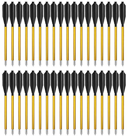 feidaguoji 16cm Aluminium Armbrust Bolzen Pfeile Für 50lb / 80lb Pistole Armbrust Präzisionsziel, Ideal zum Üben von Schießzielen, kleine Jagd, 36/36/60 Pack (36 Pack)