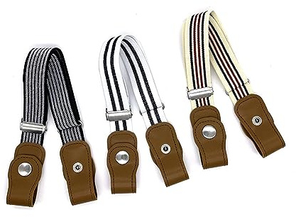 Anshili 3 Stücke Kinder Gürtel Einstellbar Elastisch Stretchgürtel für Jungen und Mädchen