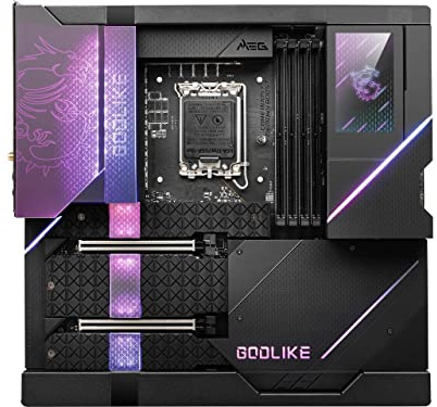 MSI MEG Z690 GODLIKE Carte mère Gaming (E-ATX, Intel Core 12e génération, Prise LGA 1700, DDR5, PCIe 5, LAN 10G, emplacements M.2, Wi-FI 6E) 7D26-001R