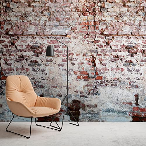 Livingwalls Carta da parati in pietra, rosso/grigio industriale, 383351, in tessuto non tessuto, 1,59 x 2,80 m, Made in Germany