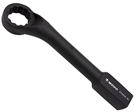 WEDO Jumbo Schlag-Ringschlüssel gekröpft,Gesenkgeschmiedet,Verschleißfestigkeit,Schwarz-Spray auf Oberfläche,40 Chromstahl,Größe 36mm