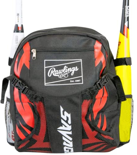 Rawlings Savage Backpack Equipment Bag | T-Ball/Youth Baseball & Softball | Multiple Styles