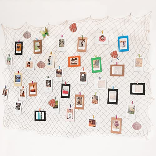 FIBOUND Fischernetz Wandbehang 150cm x 200cm, Nautisches Fischernetz, Fischernetz Deko, für Dekorative Fotowände Party Zimmer Dekoration Netz Schlafzimmer Wohnzimmer Decor