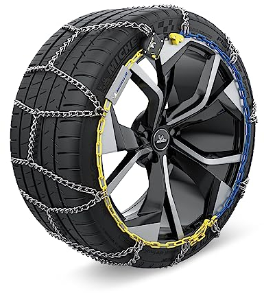 MICHELIN EXTREM GRIP, Chaînes à neige métalliques 7 mm, Tension Automatique, N°130 - Compatibles Véhicules Electriques, Passage de Roues Réduit – Montage Rapide - Adhérence Optimale Neige et Verglas