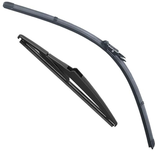 Scheibenwischerblätter, kompatibel mit Toyota Aygo AB40 AB 40 2014–2022, Scheibenwischer vorne und hinten, Zubehör for die Windschutzscheibe 2015 2016 2019 (Color : Front Rear, Size : LHD)