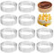 Roundsky 10 anillos redondos para tartas con agujero, acero inoxidable, 7 cm