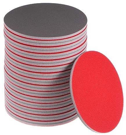 sourcing map 30pcs 2000 Grit Abrasivo Spugna 6 Pollici Hook and Loop Spugna Disco Abrasivo Bagnato/Asciutto per Auto Legno Cartongesso Metallo