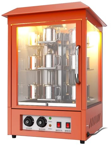 PEIXEN Forno per Pizza da 2800 W, Forno per Patate Dolci in Acciaio Inossidabile, Forno per Patate Dolci Rotante A 360°, Timer da 1~60 Minuti, Selezione Temperatura 50~250℃, Vetro Antideflagrante B