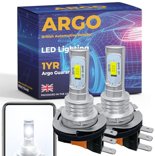 Argo H15 Led Headlight Bulb 100w Xenon White 6000k 12V Full High Low Dipped Main Beam Super Bright Halogen Upgrade Pj26t-1 715 H15 led bulb DRL Daytime Running Lights Car Bulbs