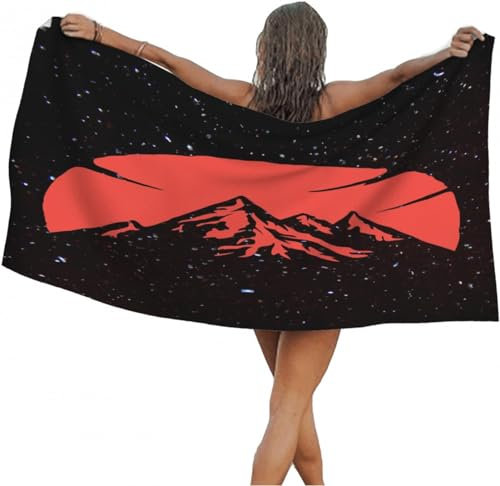 okoikfc 3D Strandtuch 70x150 cm Berg Badetuch Groß Berg Microfaser Handtücher Weich Schnell Trocknen Strandhandtuch Herren Frauen Badetücher, Strandtücher Strandlaken Handtuch A1465