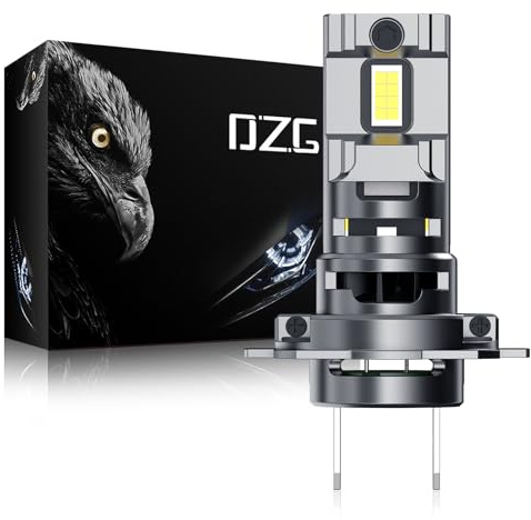 DZG H7 LED Strålkastarlampor 6000K Vit Strålkastare Konverteringssats Hög lågljusstrålkastare 12V Halogen Glödlampa Ersättning, passar Motorcykel, 1 st