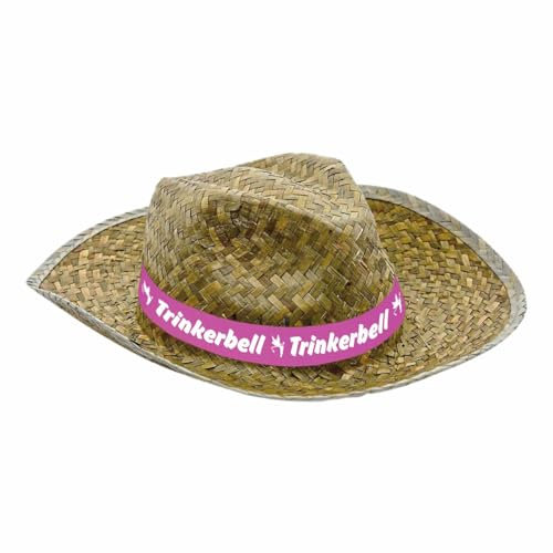 Strohhut Trinkerbell Sonnenhut Cowboyhut lustige sprüche Festival Urlaub Malle
