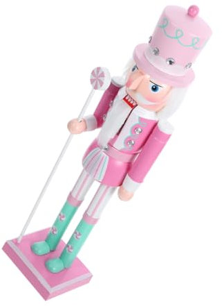 Cabilock Christmas Nutcracker Wood Figurine Small Ornament Xmas Decor Unique Home Decor