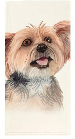 FZRTGOP Hund Malen Handtücher Schnelltrocknend Waschlappen Badetücher Handtuch Für Sport Spa Yoga 73x35cm