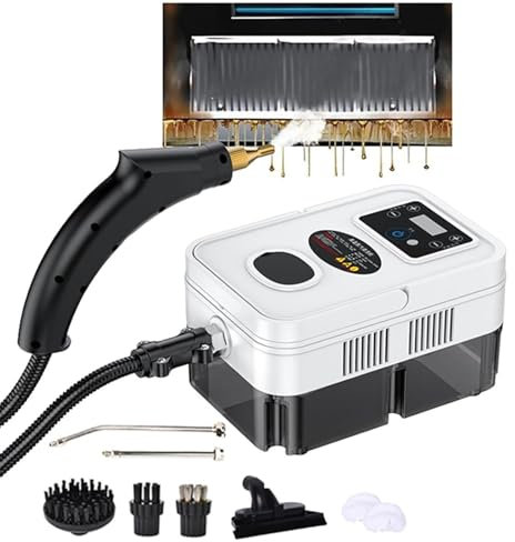 MiBoce Portable Steam Cleaner, High Pressure Steam Cleaner, 1200ml Capacity, 1-6 Levels of Pressure & Time Adjustable, Efficient Preheating, for Cleaning Tile Car Kitchen Bathroom Living Room