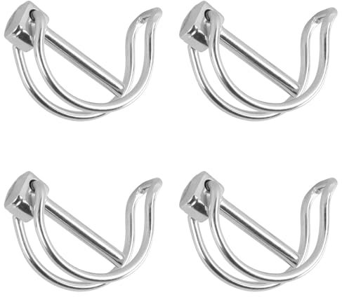 Perno Spaccato Tubolare,Confezione da 4 Coppiglie Pieghevoli 6 x 45 mm con Chiusura a Scatto, Coppiglia, Perno di Bloccaggio, per Prato Agricolo Giardino