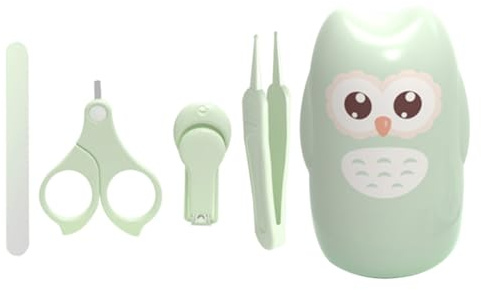 TOYANDONA 1satz Nagelpflege Sichere Babyschere Nagelknipser Feile Für Neugeborene Leicht Und Tragbar Mit Süßem Design Pflegekit Für Kleinkinder Mintgrün
