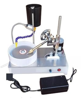 Esmeriladora de Banco, Máquina pulidora de piedra for joyería de precisión, máquina de moldeado, máquina de facetado, máquina rectificadora de ángulo de velocidad continua DC, para moler, pulir y tal