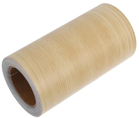 Cinta de Madera Autoadhesiva 12cm, Recortable, 1 Rollo Decorativo | Pvc, Fácil de Limpiar, para Muebles y Paredes en Hogar u Oficina