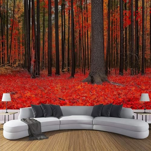 Papel Tapiz Fotográfico Bosque Caducifolio Murales, Paisaje Natural Mural De Pared Papel Tapiz Fotográfico, 150X105Cm Mural De Murales De Pared Para Sala De Estar Dormitorio