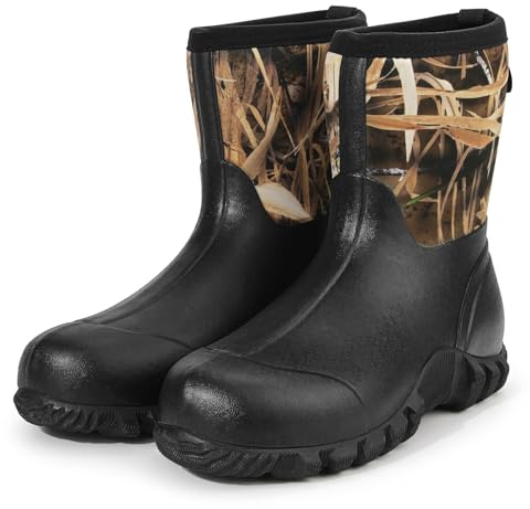 GUGULUZA Bottes de plage en néoprène isolées mi-hautes pour hommes - Imperméables - Pour la chasse et la pêche, camouflage, 40 2/3 EU