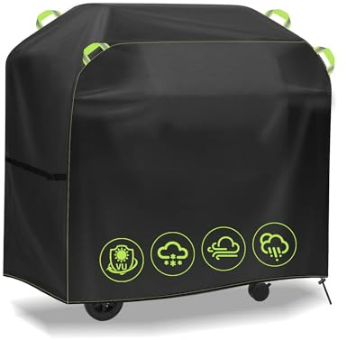 Yoassi Grillabdeckung Wetterfest 145 * 60 * 120cm, Grill Abdeckhaube 420D Oxford-Gewebe, BBQ Grill Schutzhülle, Gasgrill Abdeckung, Wasserdicht, Staubdicht, Winddicht, Reißfest, UV-Beständig