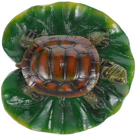 Mikikit Décor Bassin Extérieur Tortue Flottante Résine Réaliste pour Jardin et Étang Accessoire pour Décoration de Bassin et Aquarium