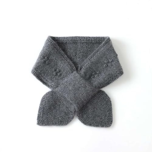 Cashmere Eyelet Knitted Scarf, Women's Winter High-End Cross Scarf, Neck Set Short Warm Neck Collar