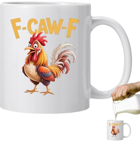 Générique Keramisk mugg | 330 ml keramisk mugg rolig kyckling | tuppformad tekopp, födelsedagspresent, dam, kollega, te, arbete, kaffe, mjölk och varm choklad