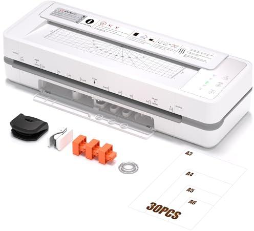 3-10 Mil Commercial Laminator Machine, Thickness Laminating Machine,1000mm/min Laminating Speed for Laminating 11x17&A3 Size,Includes 30 Sheets for Office,School