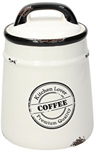 Tognana Urban Chic Barattolo Caffè 12 cm, stoneware, Bianco, 12.5 x 12.5 x 17.5 cm